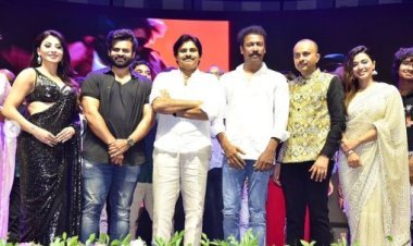 Urvashi Rautela Stuns in a Black Shimmer Saree at the Pre-release Event of BRO-The Avtar Alongside Megastar Pawan Kalyan Showers Praises for the actress