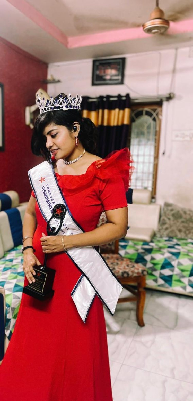 Divya Behara as Newly Crowned Mrs Visakhapatnam 2023 organised by Forever Star India