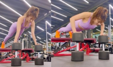 TuesdayTransformation Urvashi Rautela Serving Major Fitness Goals As She Enjoys On Her Chest Workout Day- Check Video Now